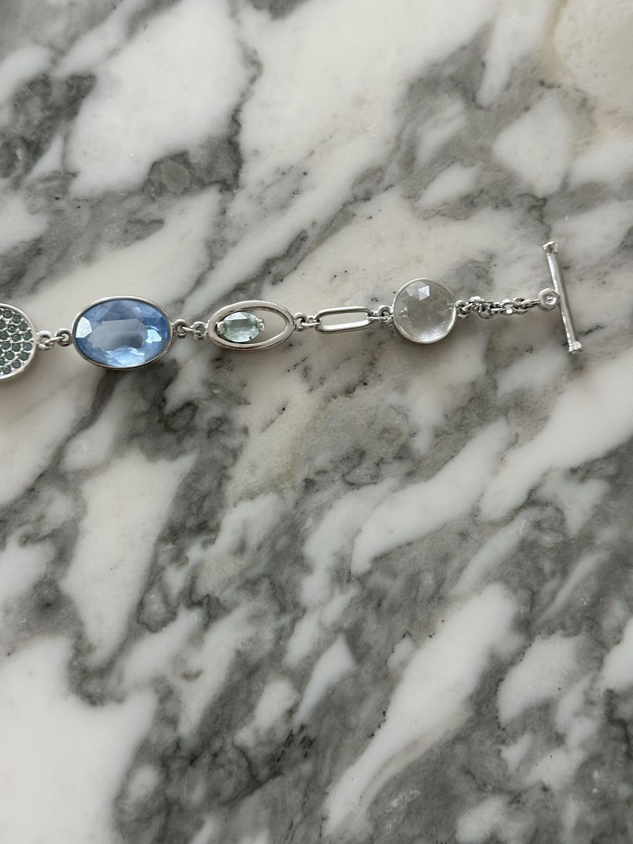Swarovski Armbänder & -reifen: Swarovski Silver-Tone Bracelet with Blue Gems – Neu (gemäss Beschreibung) aus Thalwil von Ven.Mic 1