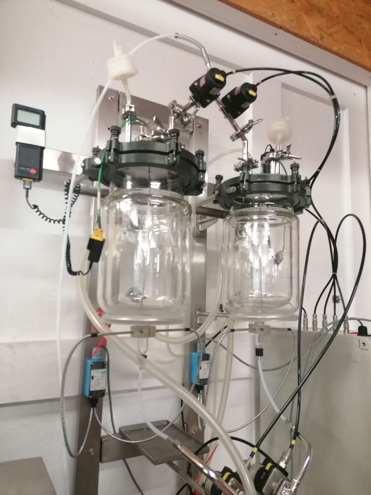 Accessori da laboratorio: 2 x 3l Doppelmantel Bioreaktor - Anlage – Usato da Niederdorf venduto da LeptonAG_Labor 3