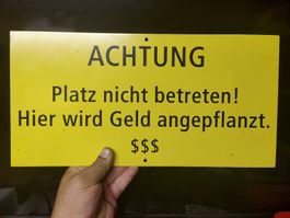 lustige schild für garten