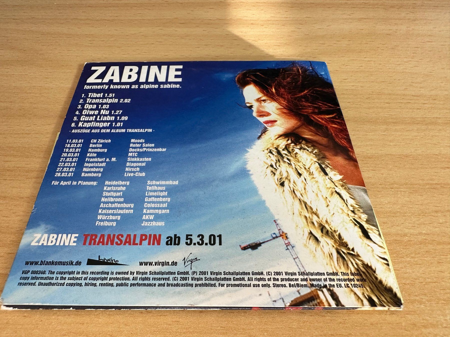 CD: Zabine – Transalpin – Usato da Rikon im Tösstal venduto da Alpenmutz 1