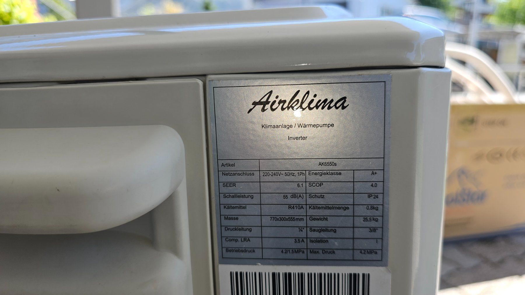 Condizionatori: Split-Klimaanlage Airklima  AK6550s weiss – Difettoso da Rorschacherberg venduto da Scharfeegge 3