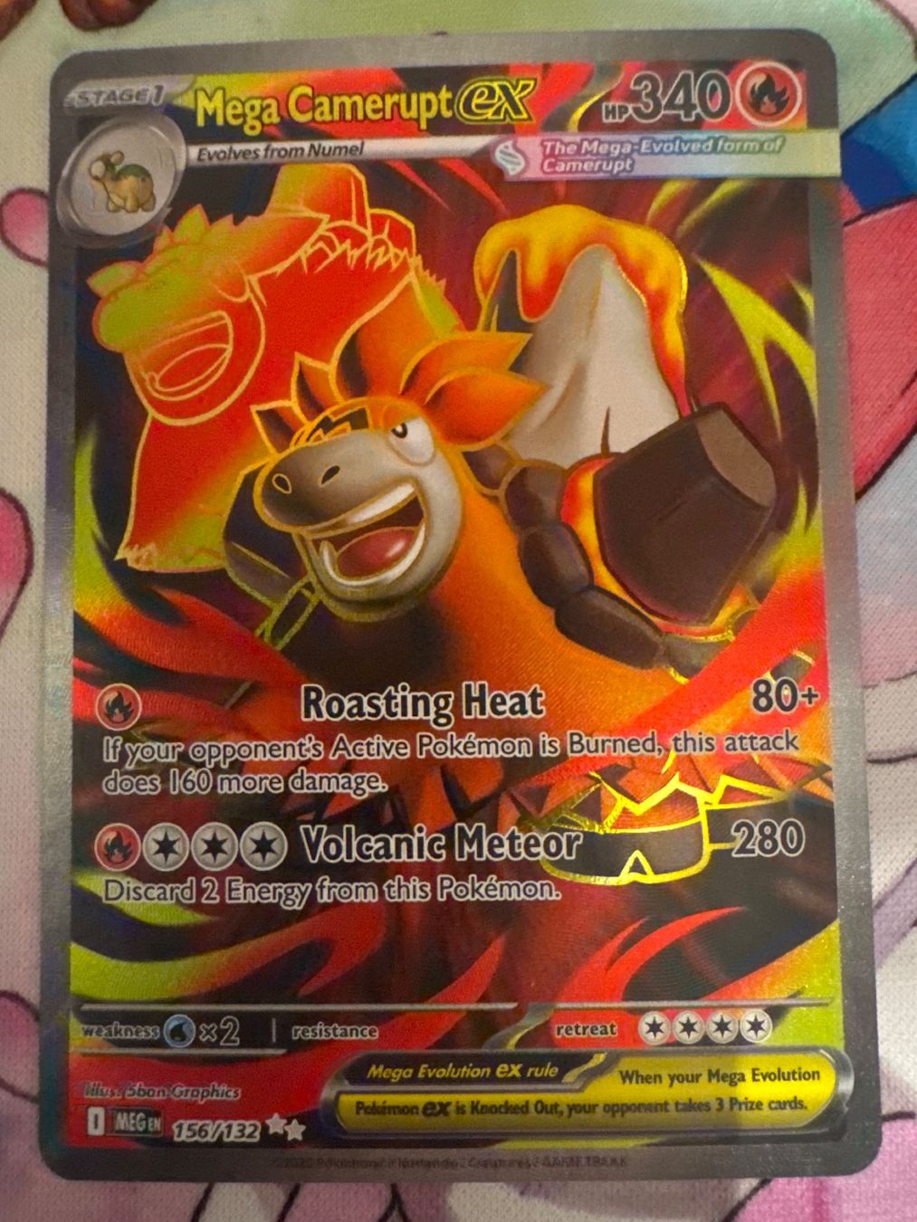 Pokémon Carte collezionabili: Mega Camerupt ex MEG156 EN - Mega Evolution Pokemon – Nuovo (secondo la descrizione) da Wil SG venduto da Prof.Eich