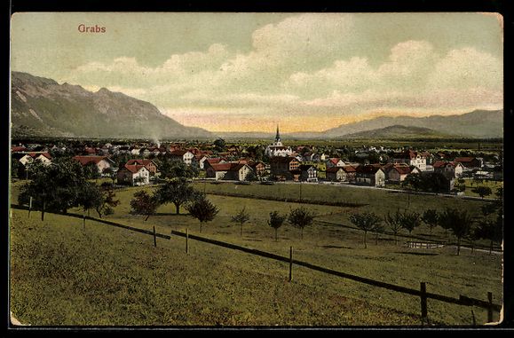 Cartoline postali: AK Grabs, Totalansicht des Ortes – Usato da Berlin venduto da bartko-reher
