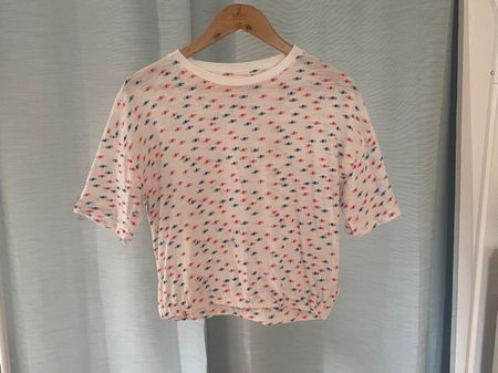 American Outfitters AO red blue dot Punkte Top Shirt