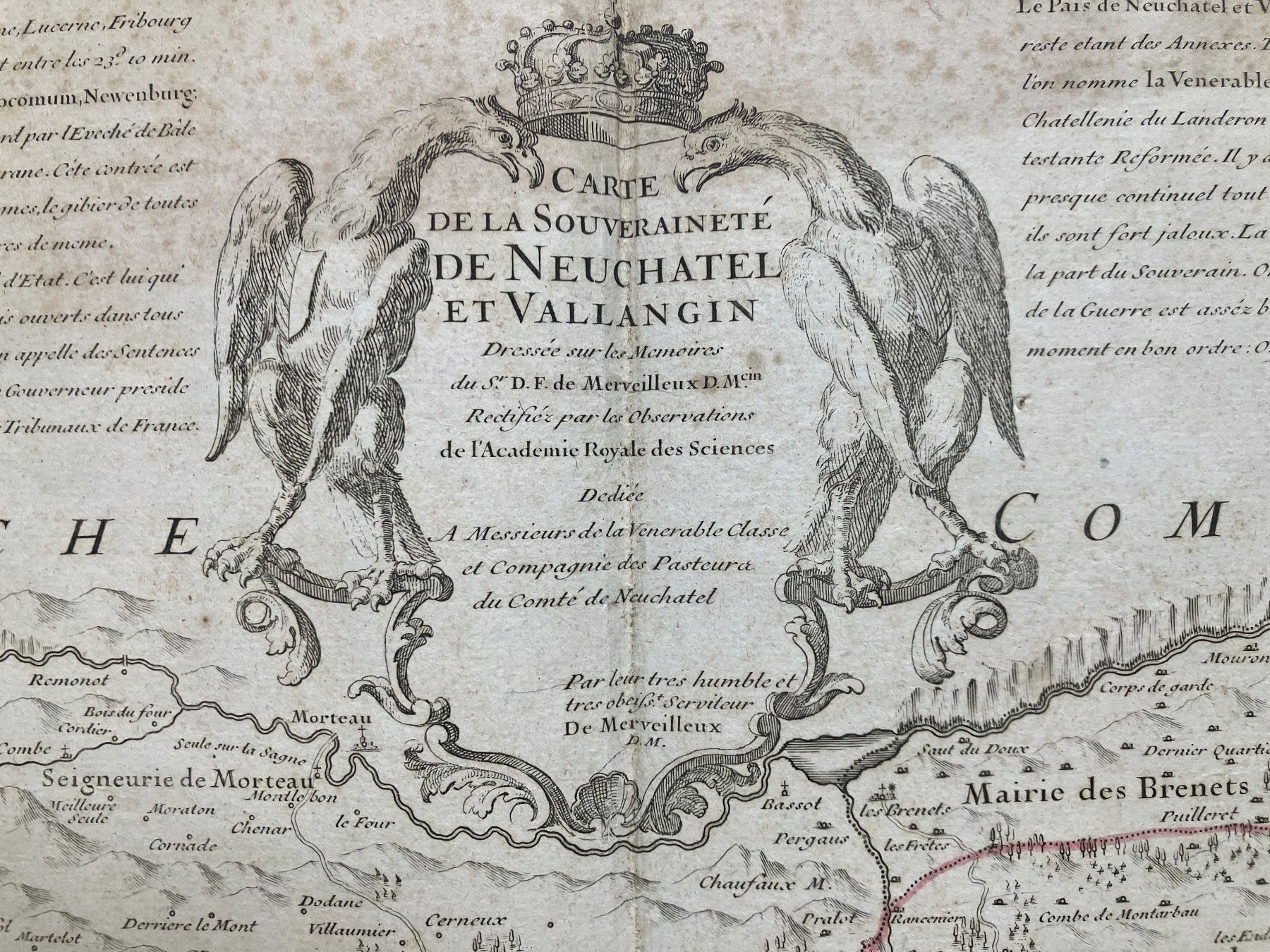 Incisioni: Souverainité de Neuchatel et Valangin 1745 – Usato da Basel venduto da papageientulpe