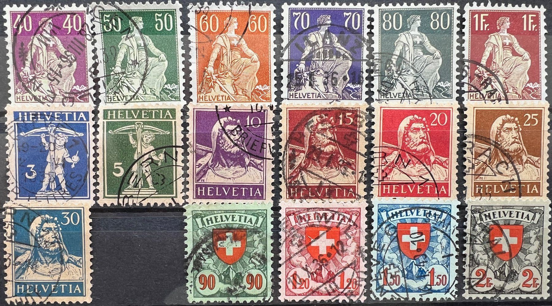 Tutti i francobolli: 1933 geriffelte Werte SBK 788.- ab günstigen 35.- – Usato da St. Gallen venduto da Cheirodon