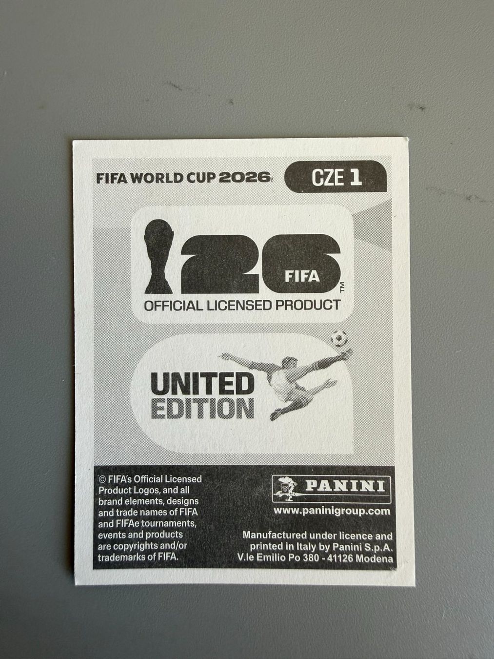 Panini Cartes à collectionner: Panini Tschechien Wappen CZE1 – D'occasion à Liebefeld par Ronaldo-1996 1