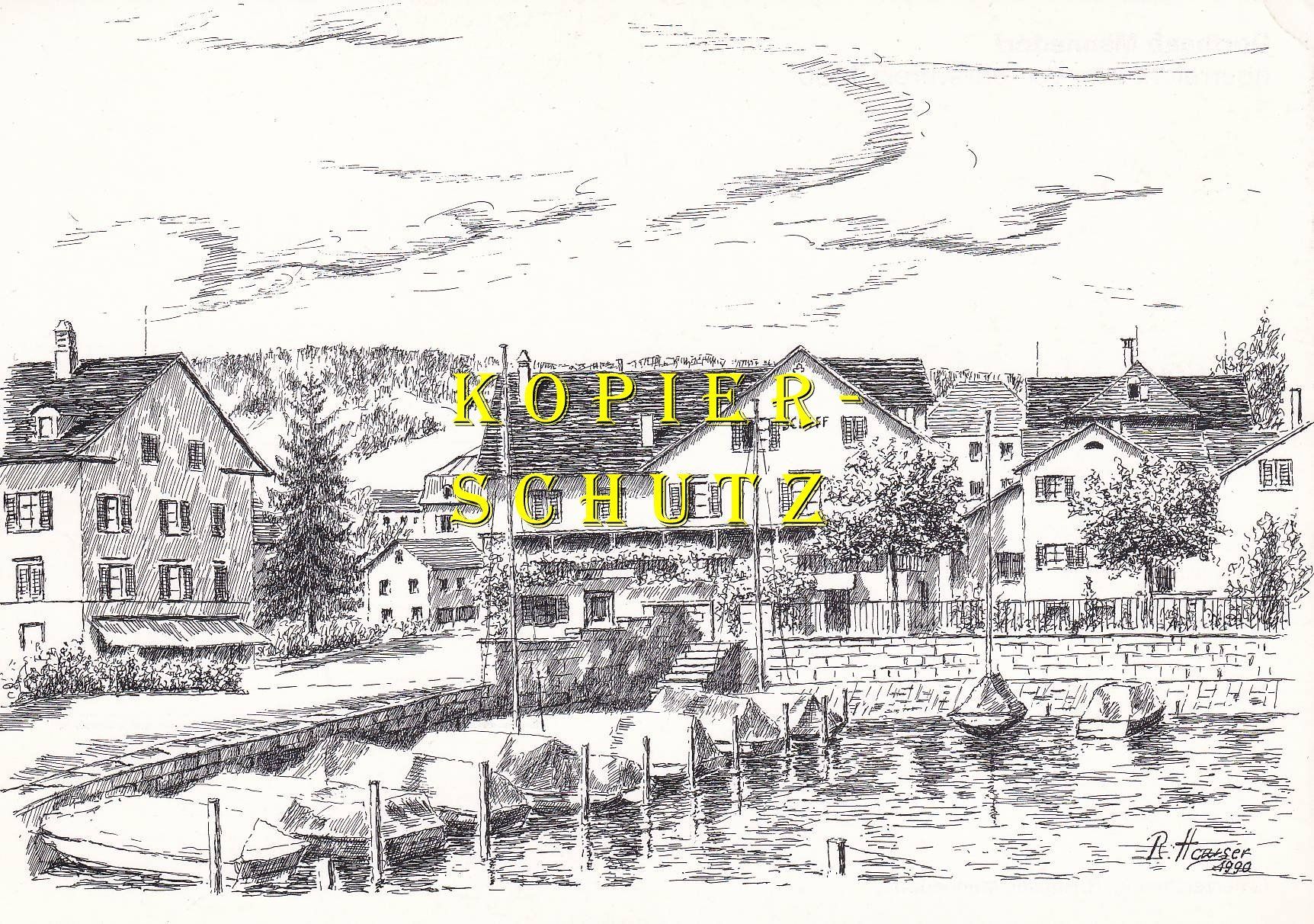 Cartes postales: Männedorf - Dorfhaab /bm – D'occasion à Hombrechtikon par Rudolf07