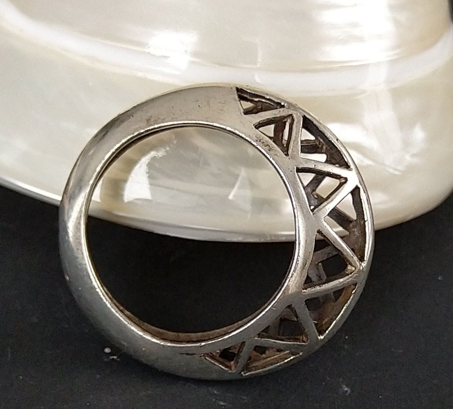 Bagues: MODERNER RING IN 925 SILBER – D'occasion à Romanshorn par BoutiqueA 2