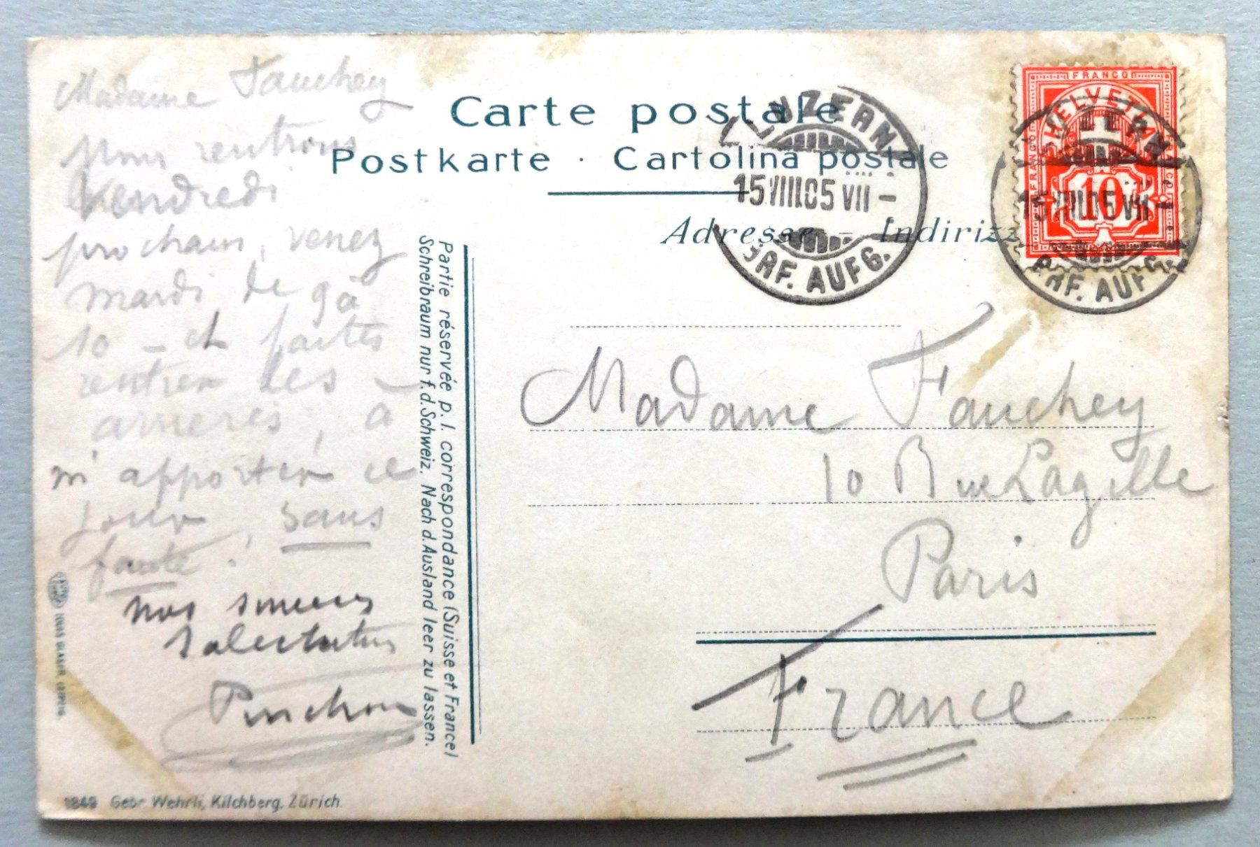 Cartes postales: Urirotstock – Défectueux à Fétigny par Billy2miny 1