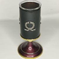 Faberge gestempelter Fussbecher, vergoldet, silber Punze