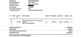 Samsung S25 Ultra 1TB, 1000GB, Garantie