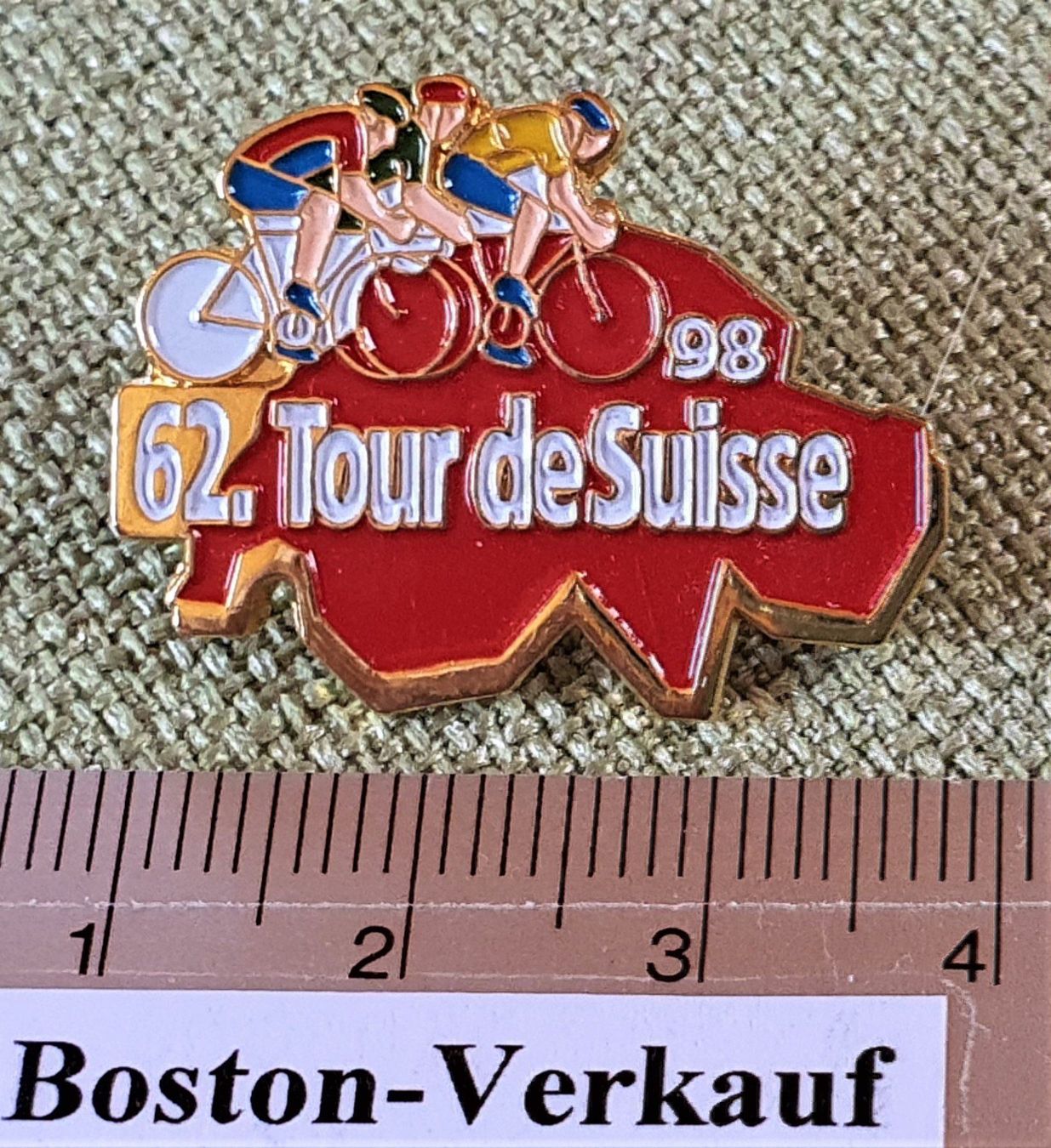 Plaketten & Abzeichen: C100 - Pin Schweiz - Tour de Suisse 98 – Gebraucht aus Reinach BL von Boston-Verkauf 1