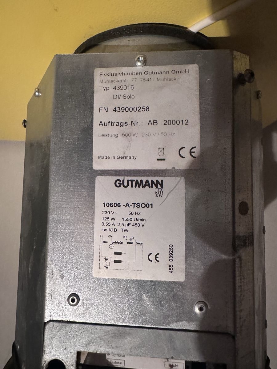 Cappe di aspirazione: Gutmann Dampfabzug 10606 -A-TSO01 – Usato da Chur venduto da Montalin2009 2
