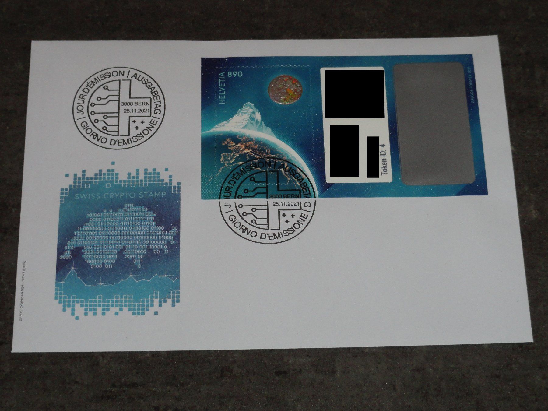 Tutti i francobolli: SwissCryptoStamp: FDC Sonderumschlag ID4 – Nuovo (secondo la descrizione) da Dagmersellen venduto da dribbeldrago10