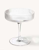 4 Stück Champagnerglas gerippt NEU und OVP