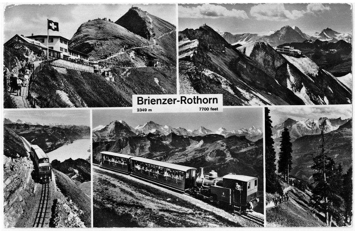 Cartoline postali: E 53 BRIENZER-ROTHORN BAHN 5 BILDER – Usato da Fribourg venduto da philafri