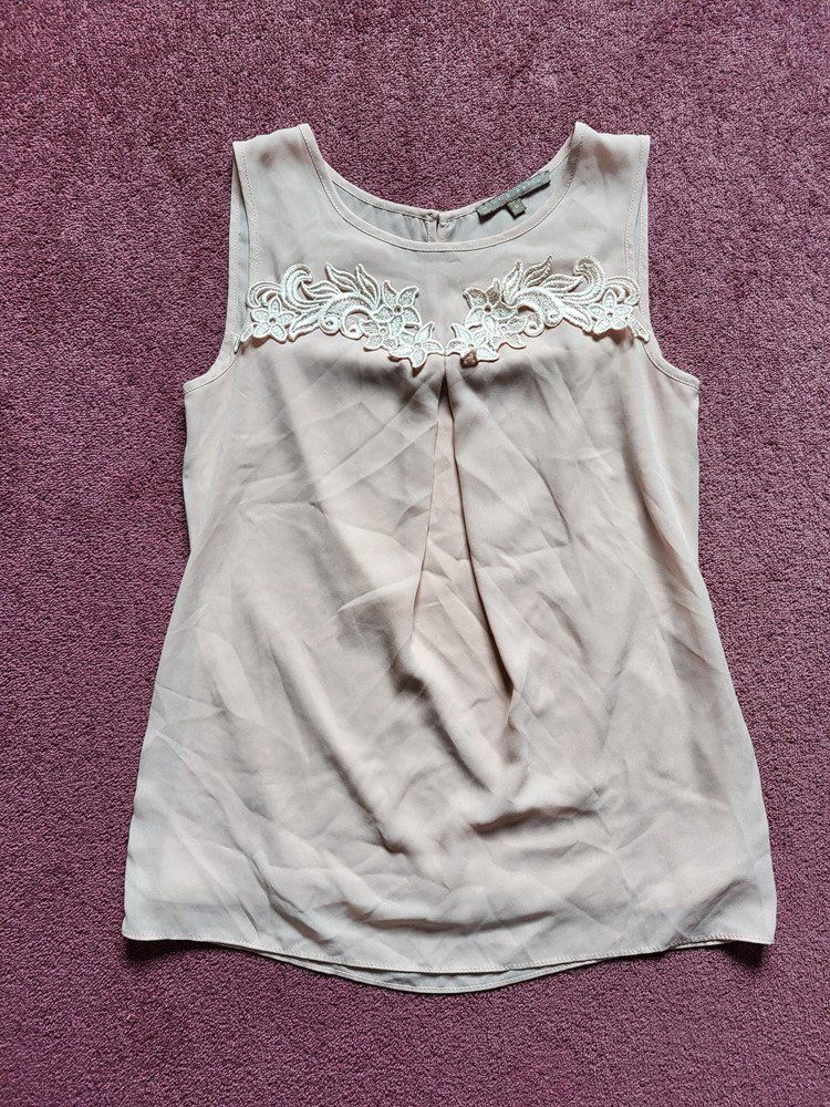 Mint & Berry Top: Edles Top altrosa mit Spitzeapplikation Gr. 36/M – Usato da Au SG venduto da SElena89 3