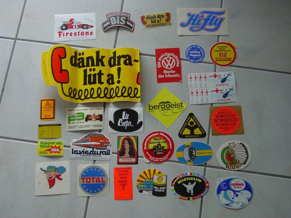 Alte Werbeaufkleber/Sticker 60er - 70er | Kaufen auf Ricardo