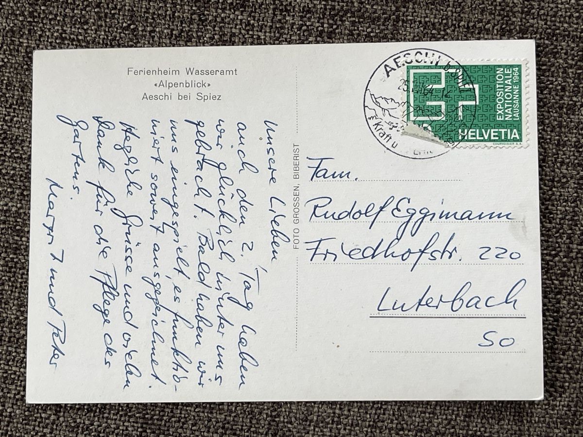 Cartoline postali: Alte Ansichtskarte Aeschi bei Spiez, Ferienheim – Usato da Strengelbach venduto da Aschatan5 1