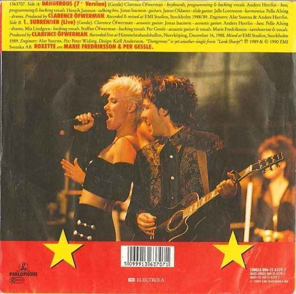 Dischi in vinile: Roxette Dangerous 7" Single EU 1990 Rar – Usato da Thun venduto da Pemoya 1