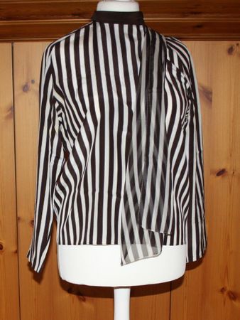Bluse mit Schal GENNY beige - braun Gr. 40