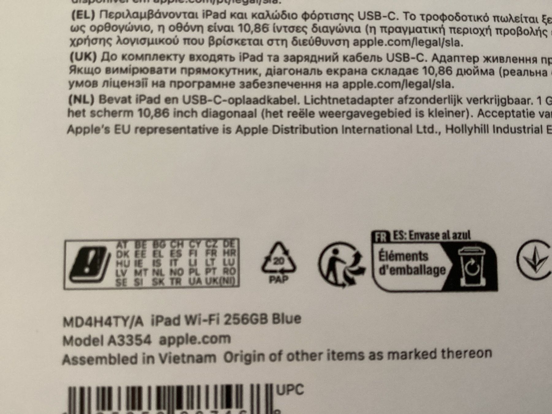 Apple Tablettes PC: IPAD 11   NEUF jamais ouvert blue 256 GB – Neuf avec emballage d'origine à Verossaz par Couchcouch 5
