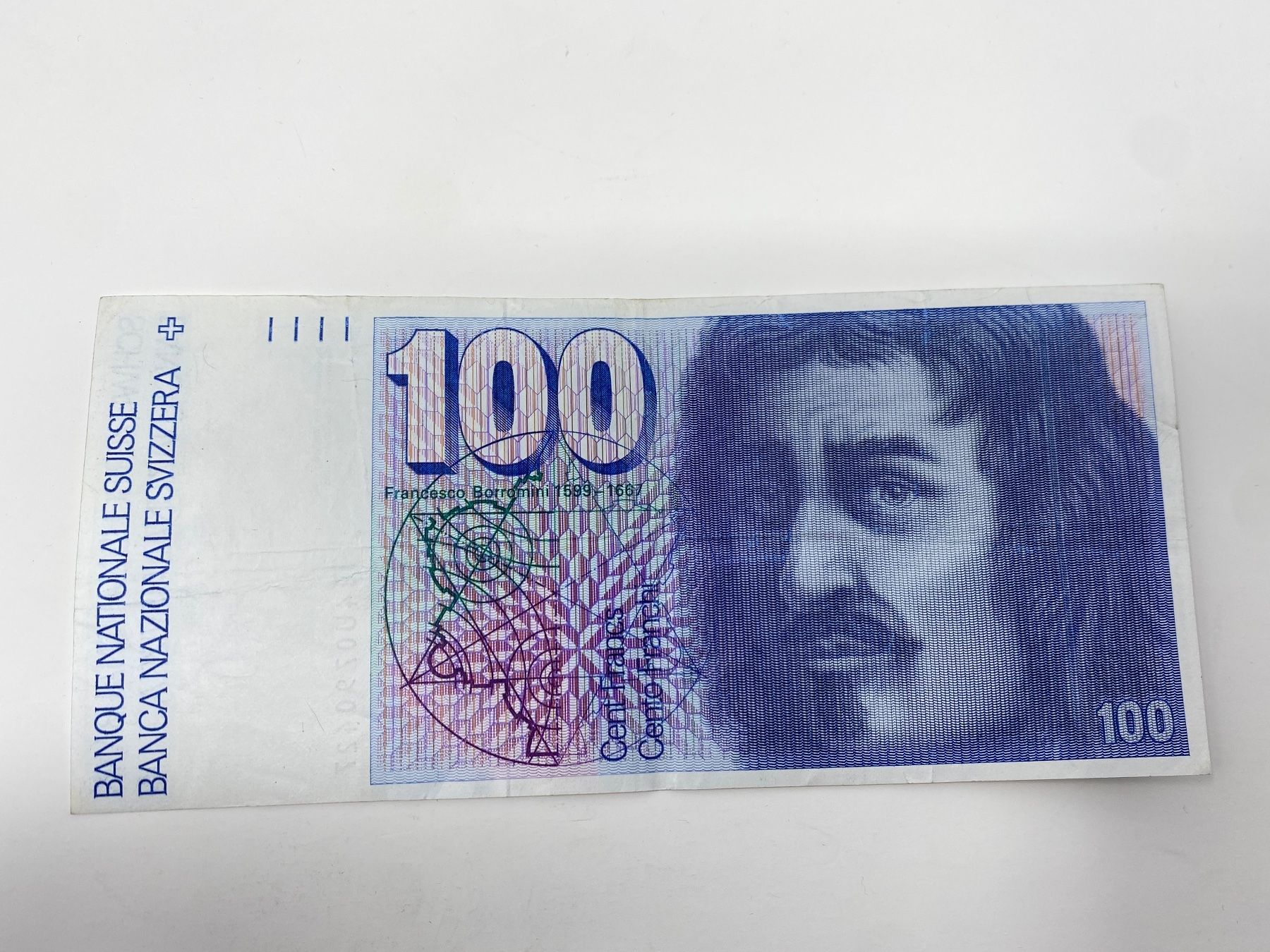 Banconote: 100 CHF Note - Francesco Borromini - Schweizer Banknote! – Usato da Ballwil venduto da ClassicGallery
