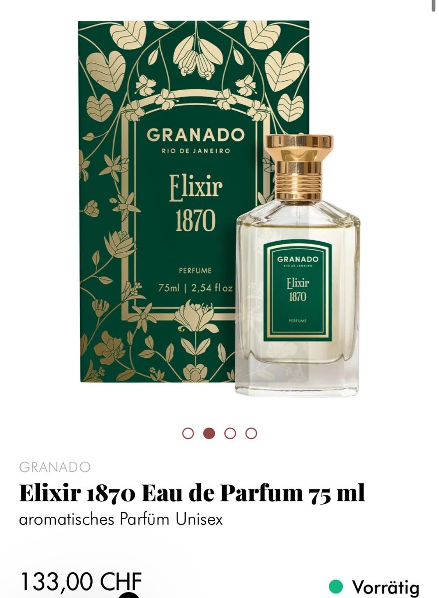 Profumi & Eau de Toilette: Perfume Elixir 1870, Granada Rio de Janeiro NEU – Nuovo e nell'imballaggio originale da Zürich venduto da ric_m87b 6