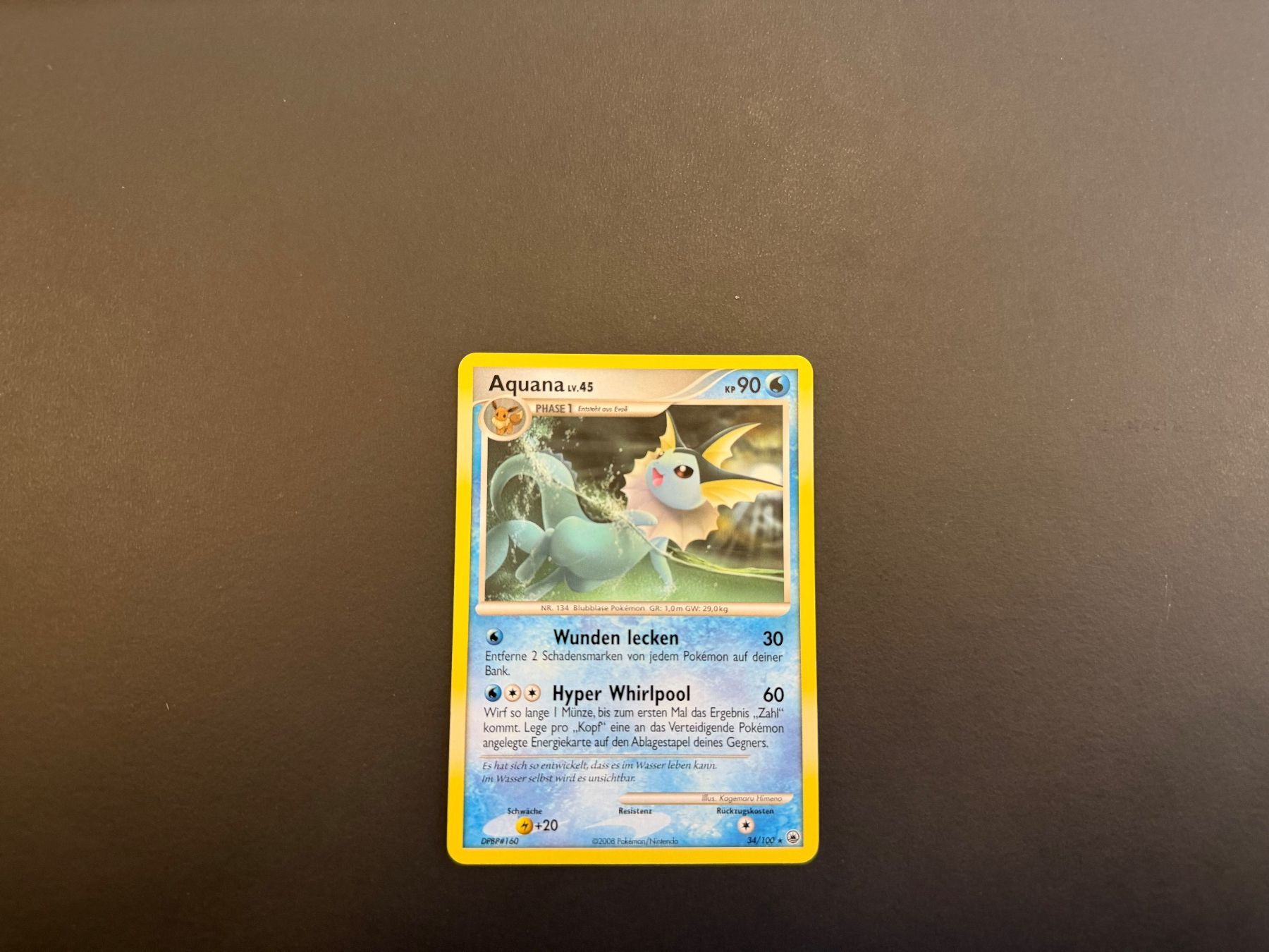 Pokémon Carte collezionabili: Aquana 34/100 – Usato da Zürich venduto da mountainwizard00