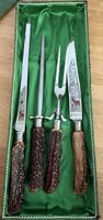 Anton Wingen Jr. Solingen Vintage Tranchier-/Jagdset 4-teili