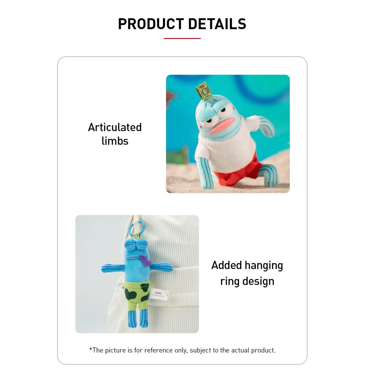 Pop Mart Statuette: POP MART Bikini Bottom Buddies Plush Pendant DOPEY FISH – Nuovo e nell'imballaggio originale da Belmont-Lausanne venduto da HausPopCharm 5