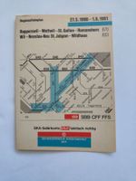 SBB Fahrplan Rapperswil-St. Gallen-Romanshorn 1990/91