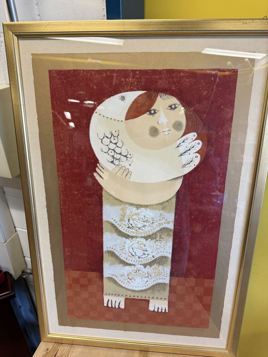 Grafica & Litografie: Lithographie von Samy Briss – Usato da Strengelbach venduto da RaenAntikDesign