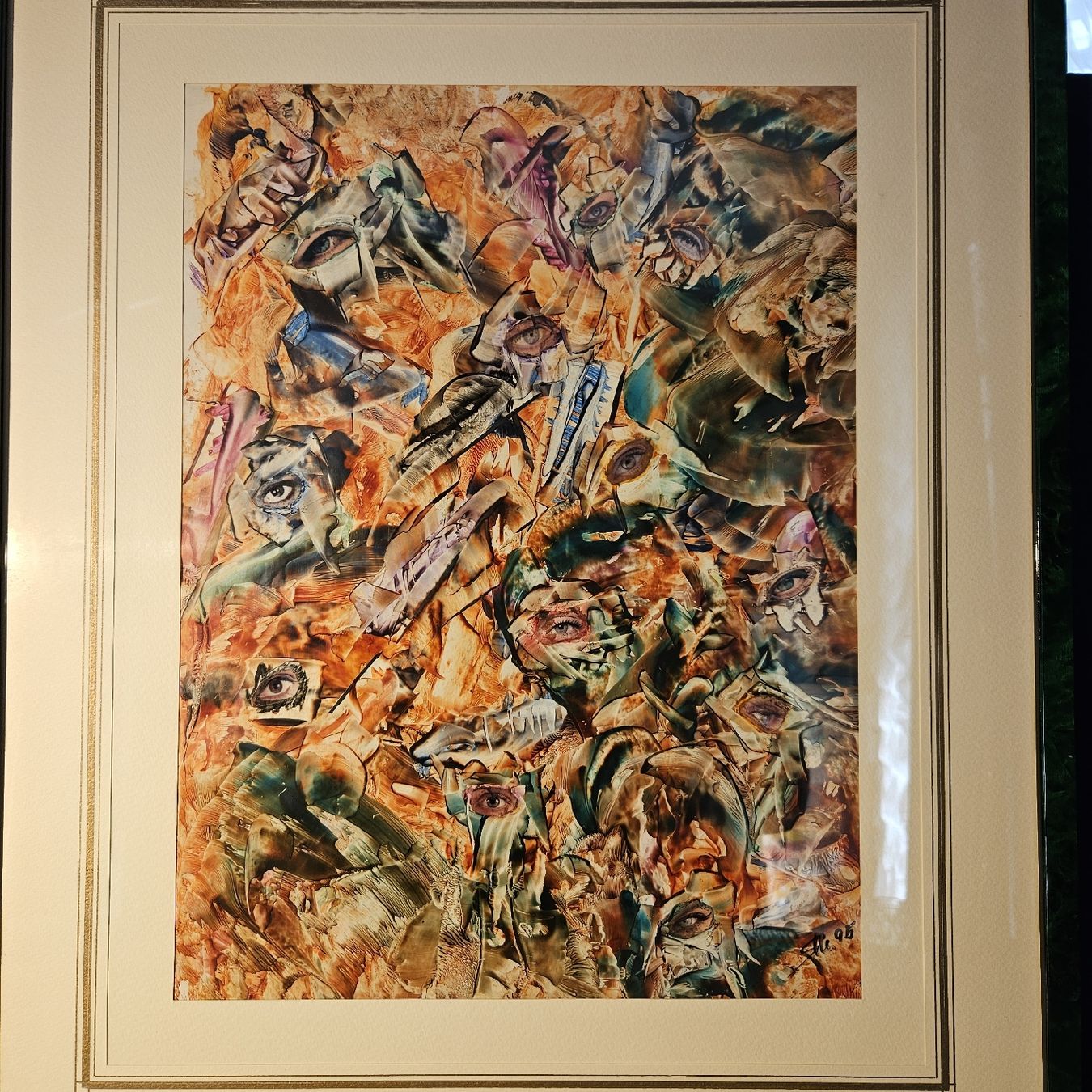 Gemälde: Abstraktes Bild, gerahmt, signiert , Kunstbild – Gebraucht aus Kriens von gra_fhn7 9