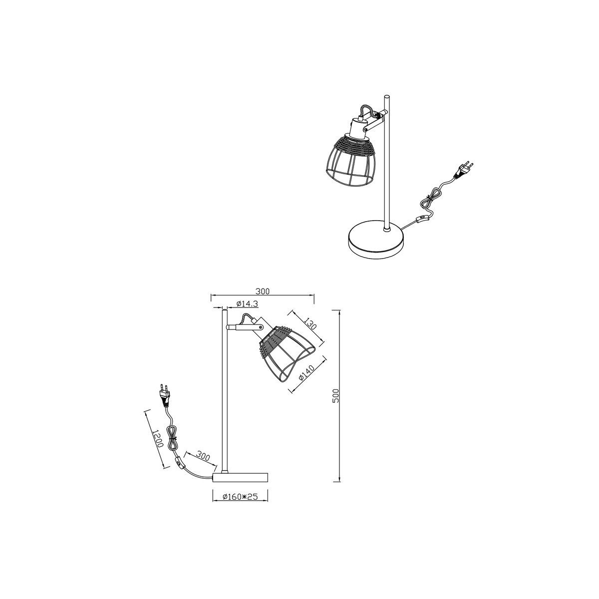 Lampen: Tischleuchte, Schwarz, 50 cm Höhe – Neu (gemäss Beschreibung) aus Kreuzlingen von Smart-Light 5