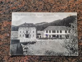 Alte Ansichtskarte Hotel Post Biberbrücke b. Einsiedeln 1922
