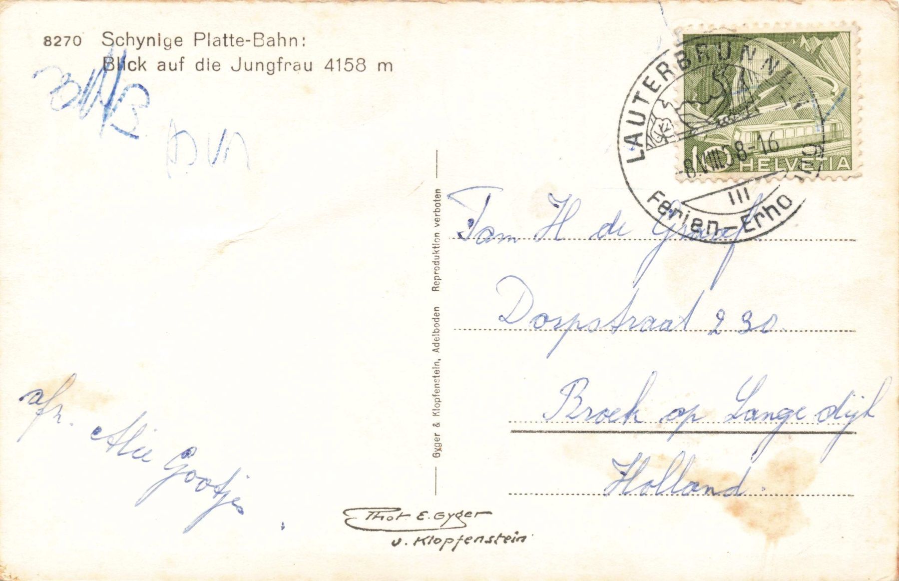 Cartoline postali: Schynlge platte bahn – Usato da Biasca venduto da Blenio71 1
