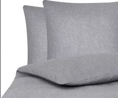 Westwing Bettwäsche Cashmere in Grau, 240 x 220 cm