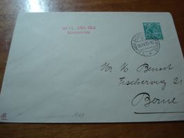 Brief 1937, Sonder-o Wil SG, Bahnhofplatz