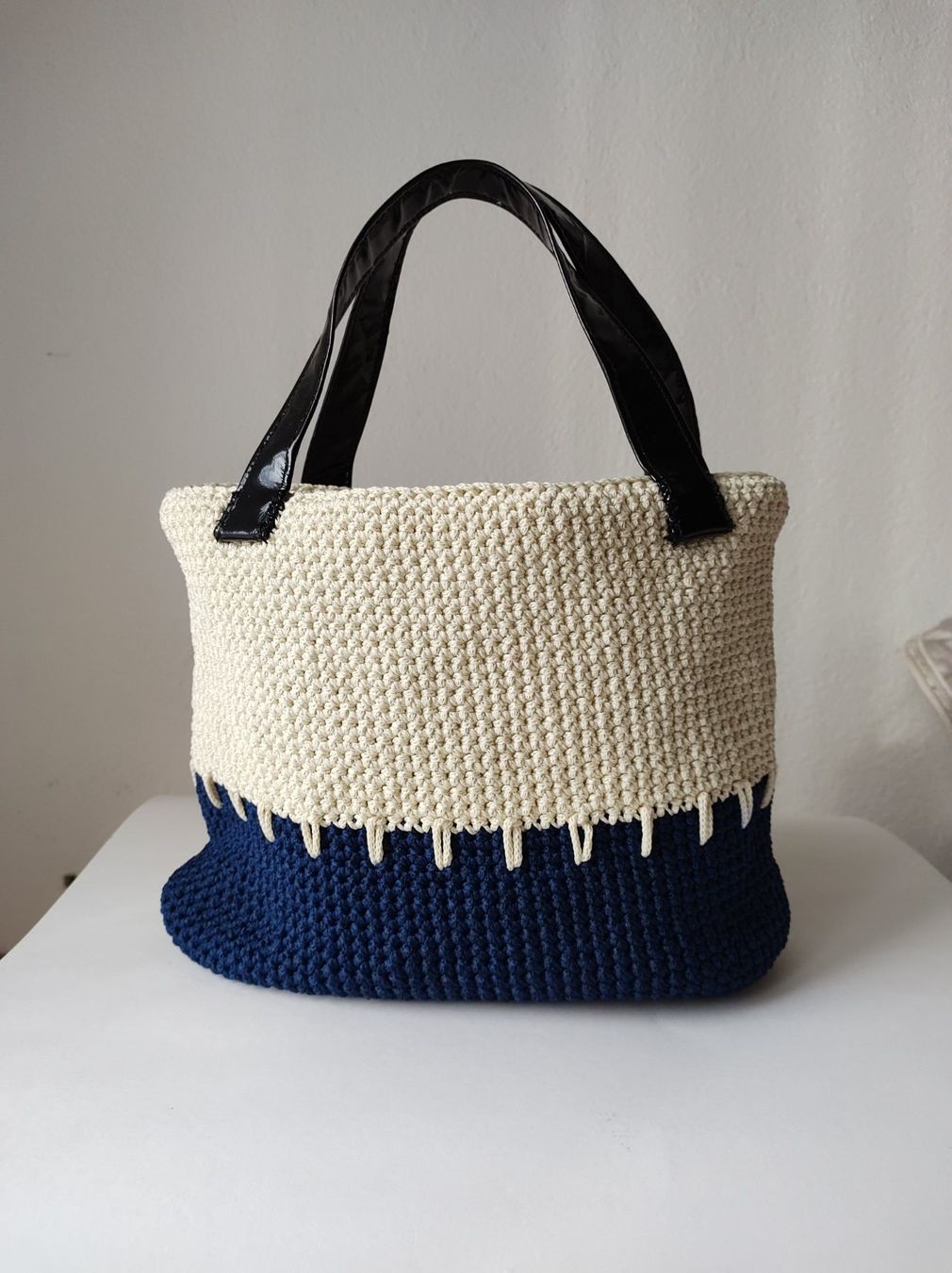 Borse da donna: Tasche gehäkelt mit Ledergriff – Nuovo (secondo la descrizione) da Weite venduto da Uhu36uhu 1