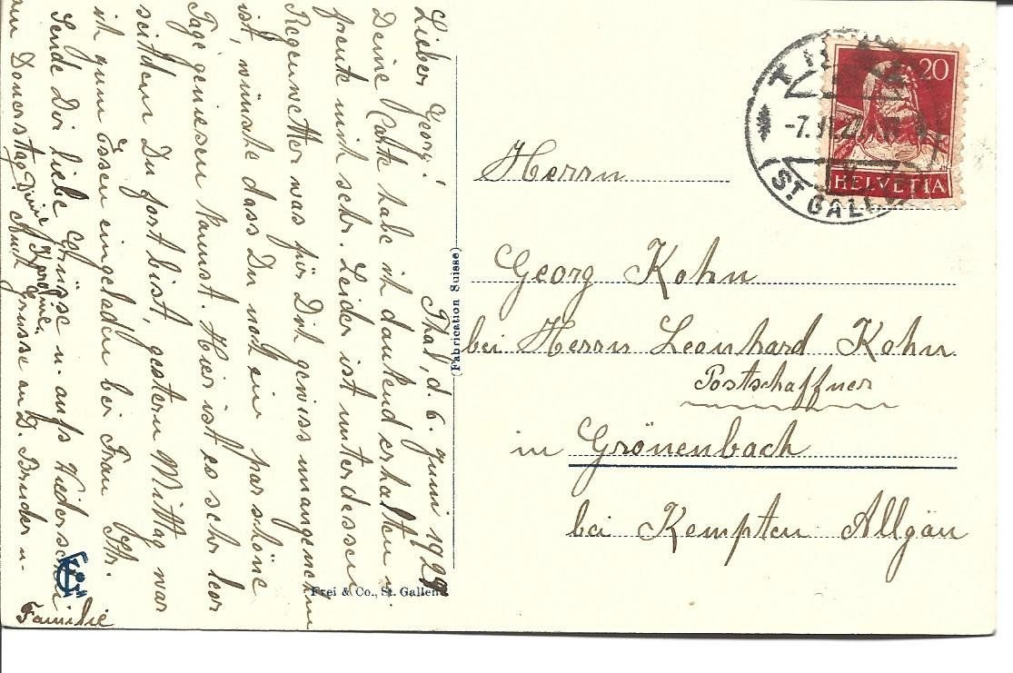 Cartoline postali: AK  Altenrhein  SG – Usato da Appenzell venduto da mai25 1