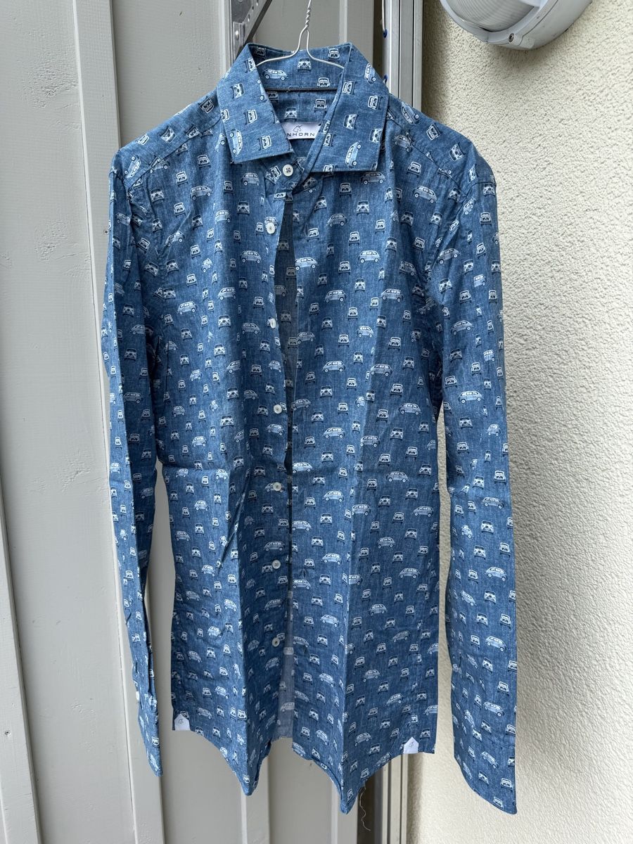 Camicie: EINHORN Hemd Gr. 38 Blau mit Autos – Usato da Schattdorf venduto da lestage