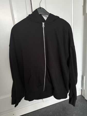 Zip-Hoodie Bershka Herren Kapuzenpullover Sweatshirt Schwarz