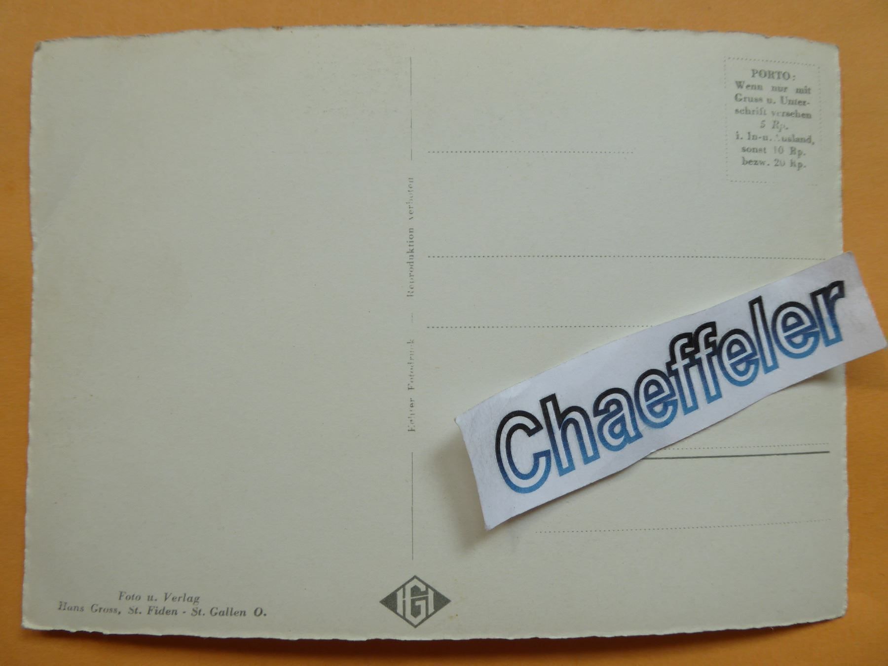 Cartoline postali: 9357 Appenzell. Kollegium St. Anton – Difettoso da Zürich venduto da Chaeffeler 2