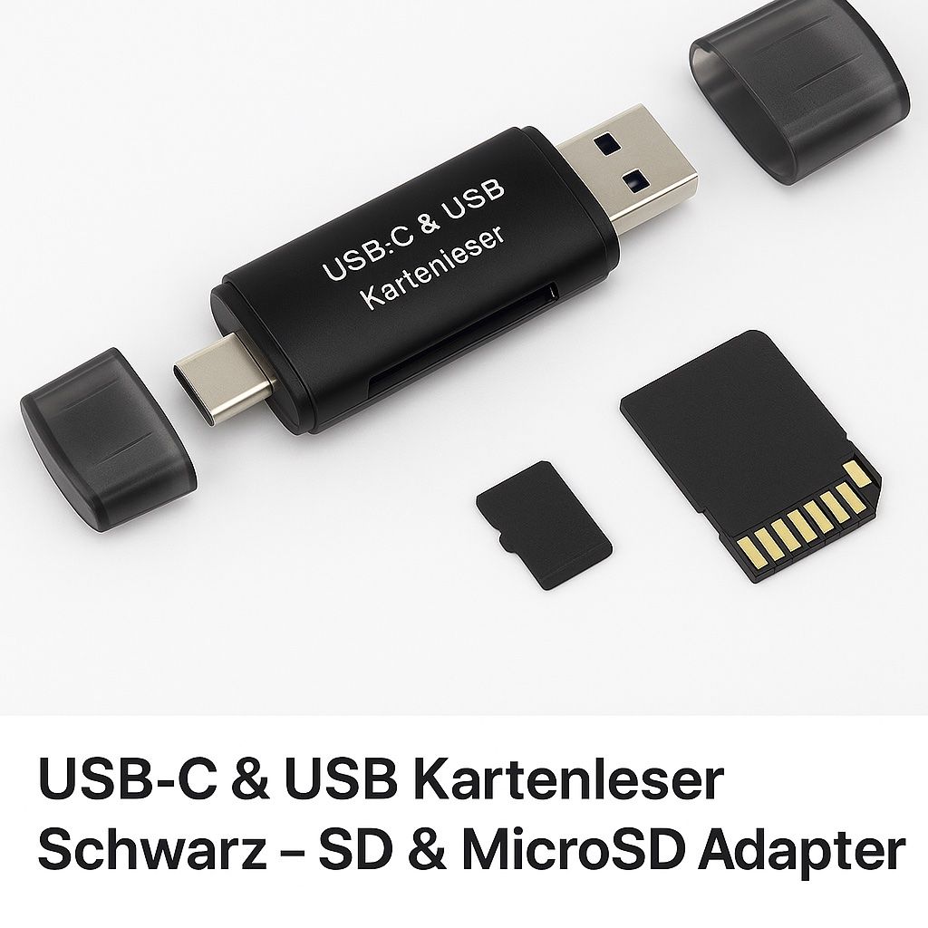 Lettori di schede: USB-C & USB Kartenleser – SD & MicroSD Schwarz – Nuovo e nell'imballaggio originale da Suhr venduto da SchnapperCH