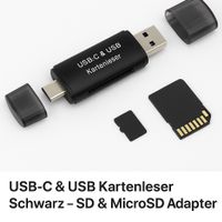 USB-C & USB Kartenleser – SD & MicroSD Schwarz