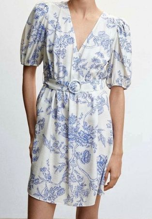 Blue/white Mango Dress Size S