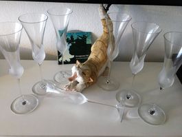 Champagner 6+1Lotusblatt Spiegelau 24 cm RAR! TOLLE GLÄSER!