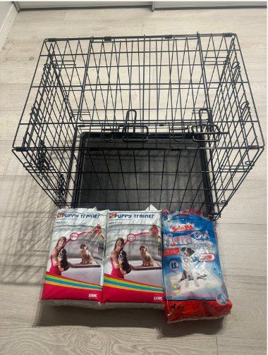 Ferplast Gabbie, trasporto & Sicurezza: Dog crate with training pads – Usato da Confignon venduto da lynningva
